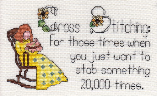Cross Stitching - Stabbing Something 20,000 Times